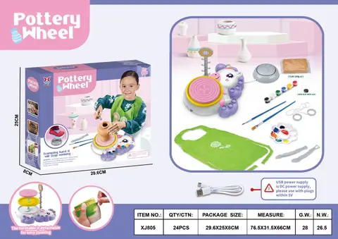 Real unicorn-themed creative pottery play set